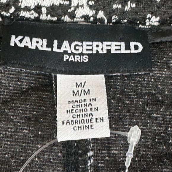Karl Lagerfeld Paris Jacket Womens Size Medium Full Zip Tweed light Preppy New - Picture 6 of 14
